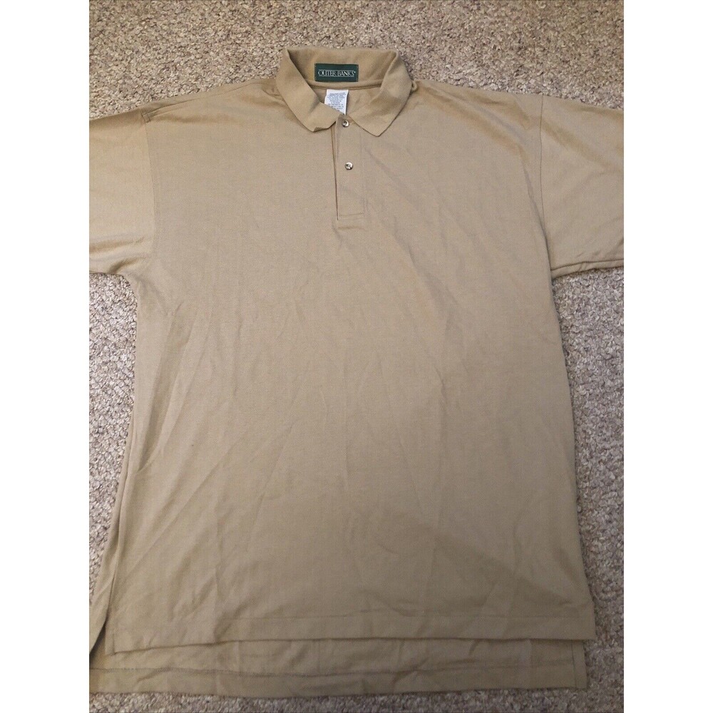 Outer Banks Polo Men's Size XL‎ Vintage 90's Made in USA Clay Color